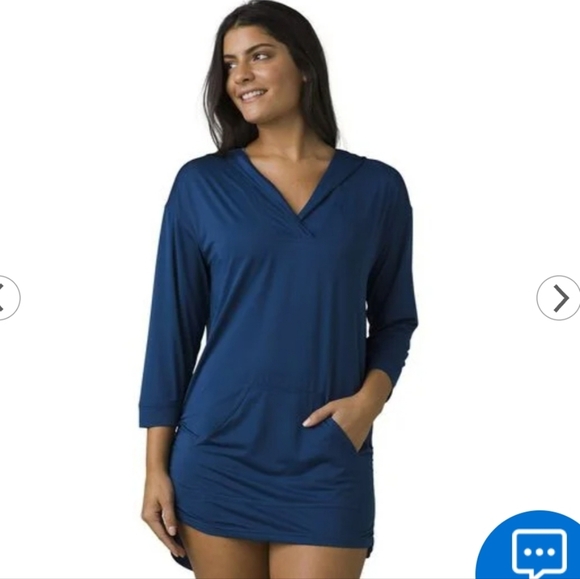 PRANA Marina Bay Tunic Cover-Up In Dark Gray. Size Small NWT - Picture 4 of 9